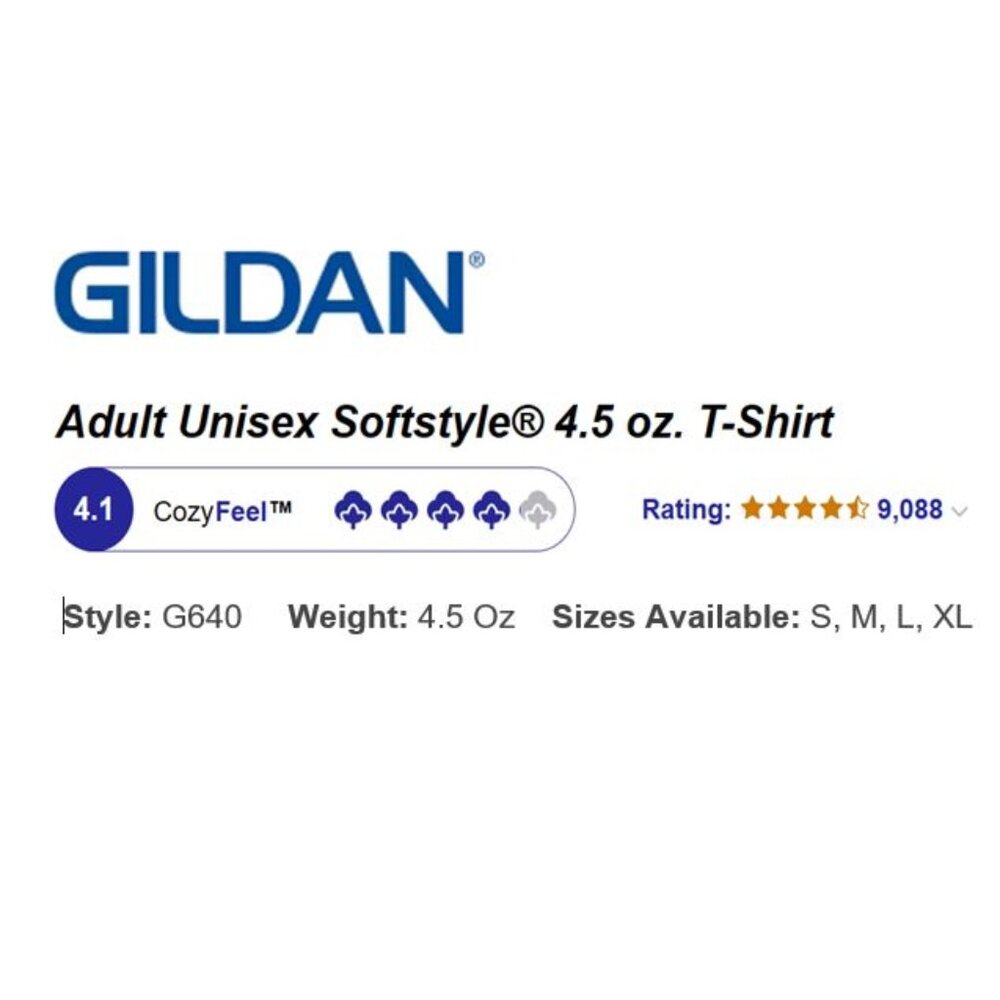 🆕 CUSTOM-MADE / GILDAN G640 "SOFT STYLE" Tee - Picture 6 of 6